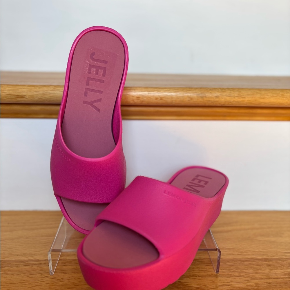 Pink fuchsia Lemon Jelly sunny platform slides